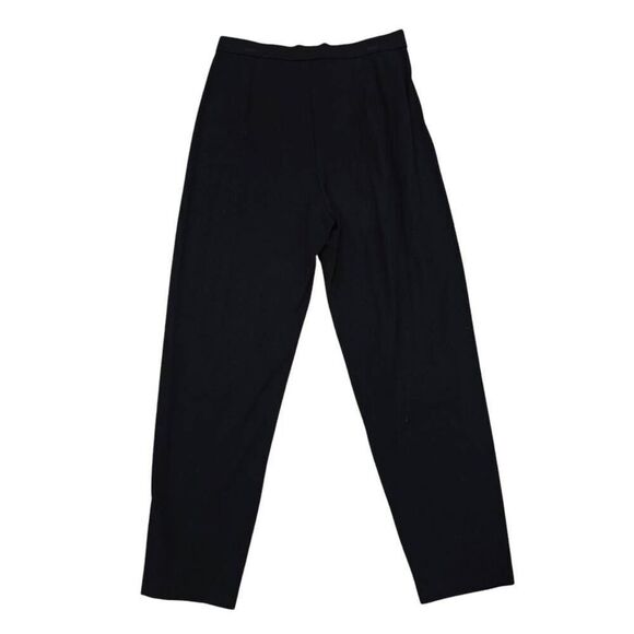 Eileen Fisher Ankle Pants Women's XS Black Pull On Slash Elastic Waist Stretch - Picture 7 of 7